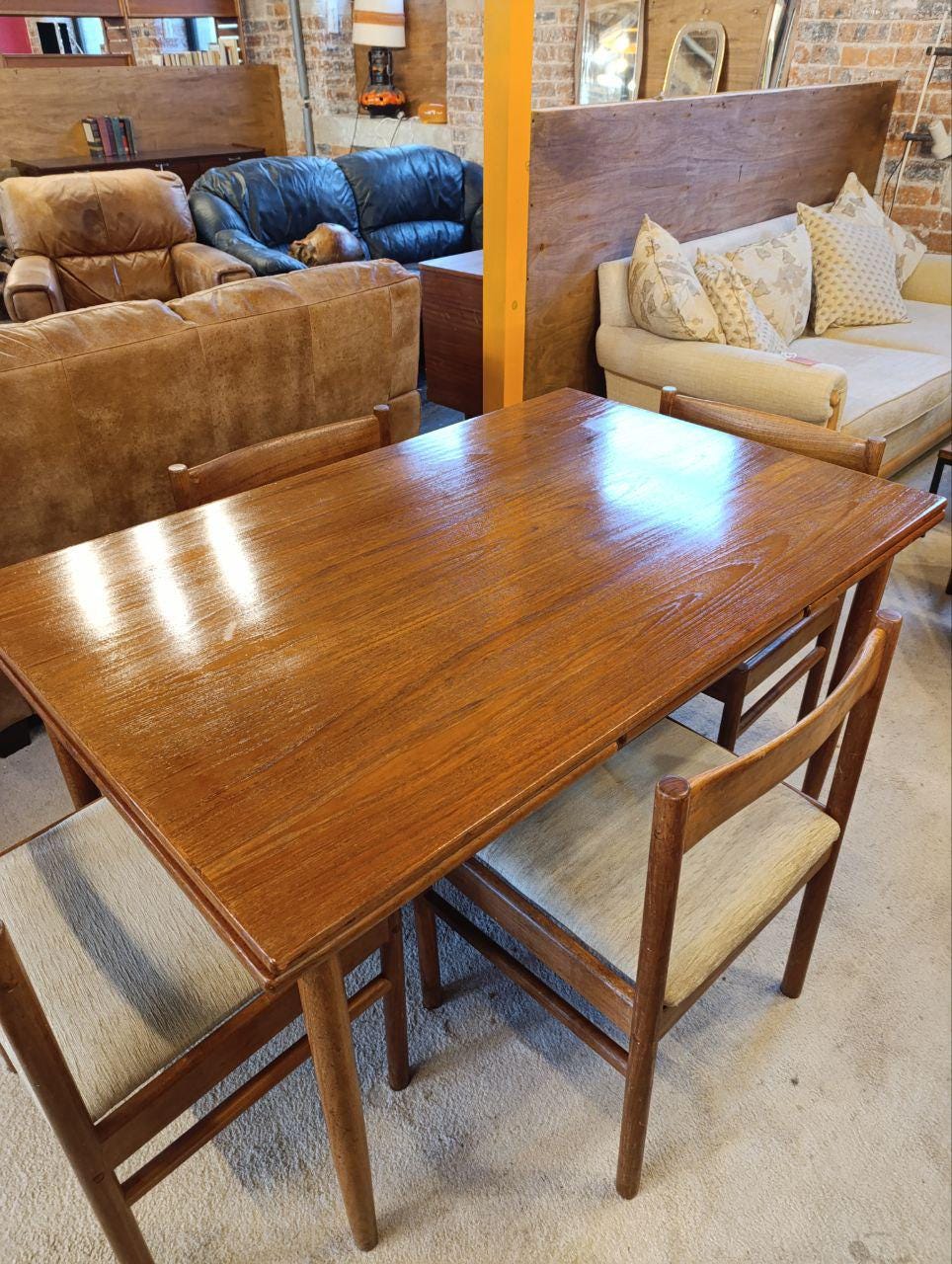 Kai Kristiansen Teak Dining Table & 4 Chairs - Mid-Century Modern