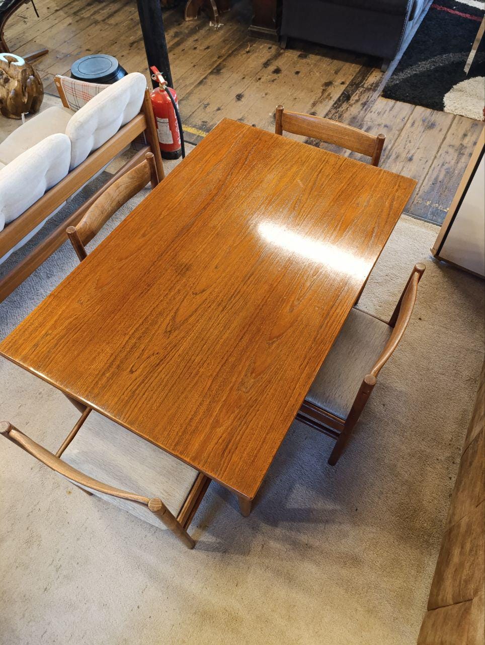 Kai Kristiansen Teak Dining Table & 4 Chairs - Mid-Century Modern