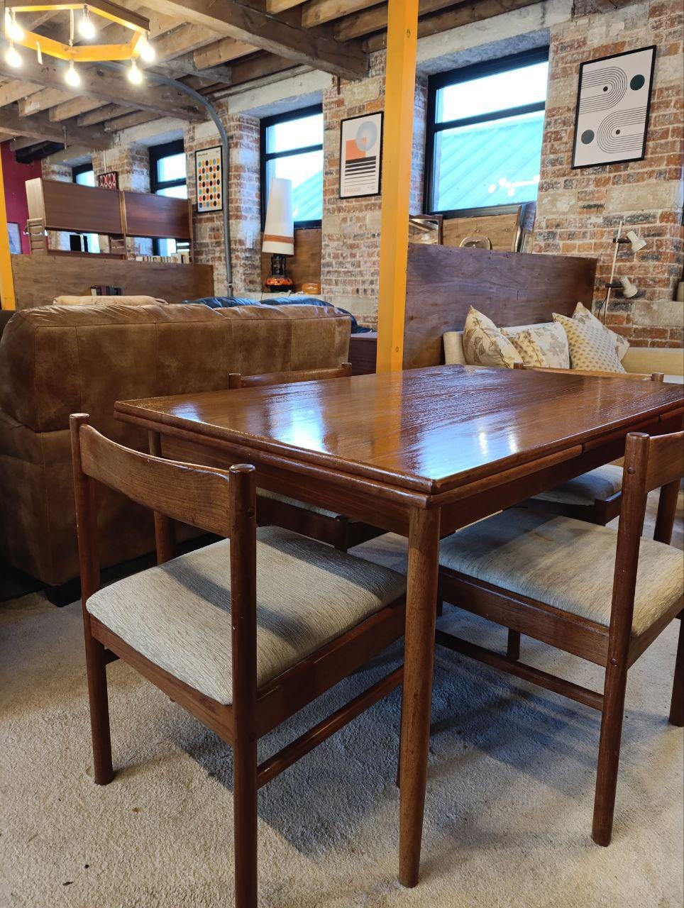 Kai Kristiansen Teak Dining Table & 4 Chairs - Mid-Century Modern