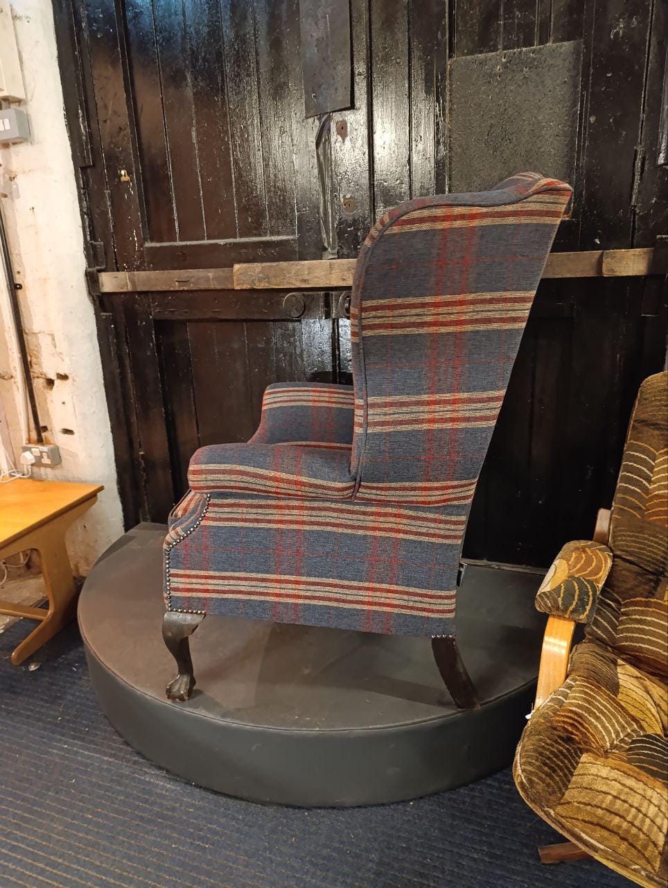 Victorian Design Chesterfield Wingback Armchair - New Wool Tweed