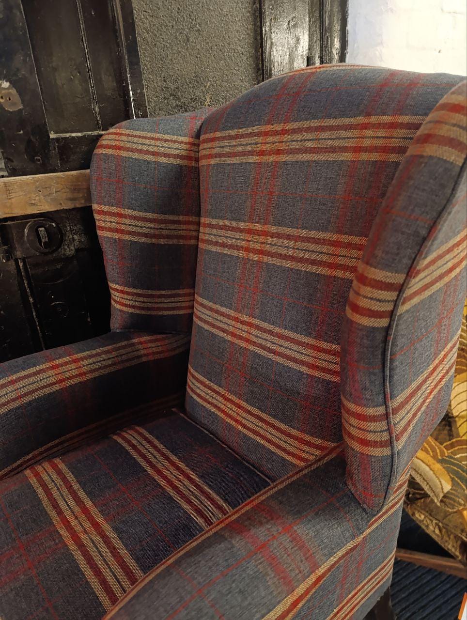 Victorian Design Chesterfield Wingback Armchair - New Wool Tweed
