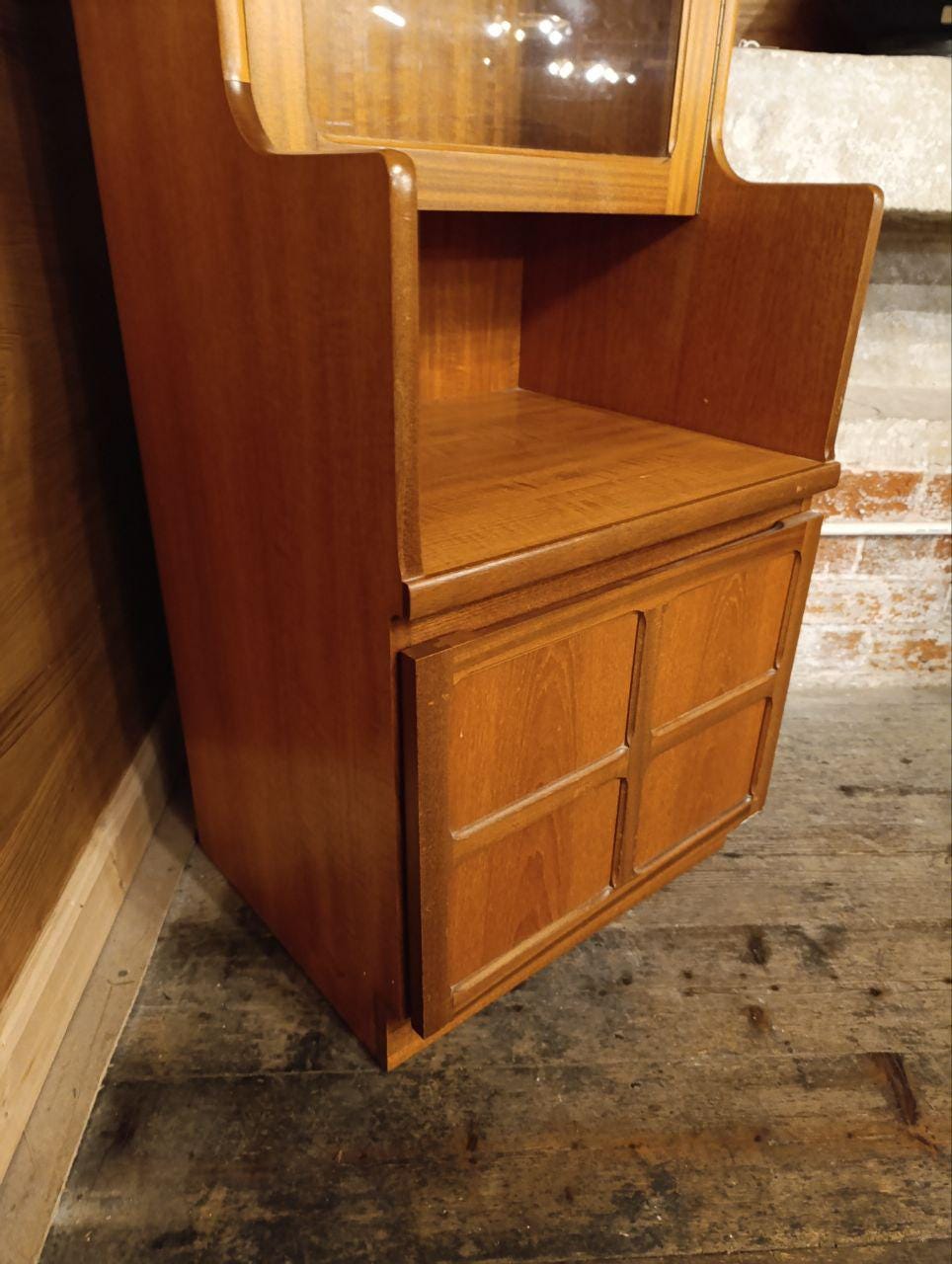 Vintage Nathan Teak Display Cabinet - 1970s - Versatile & Stylish