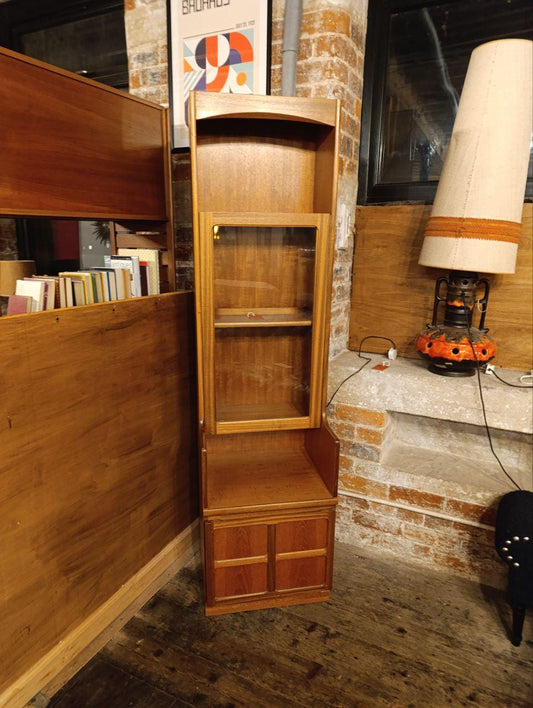 Vintage Nathan Teak Display Cabinet - 1970s - Versatile & Stylish