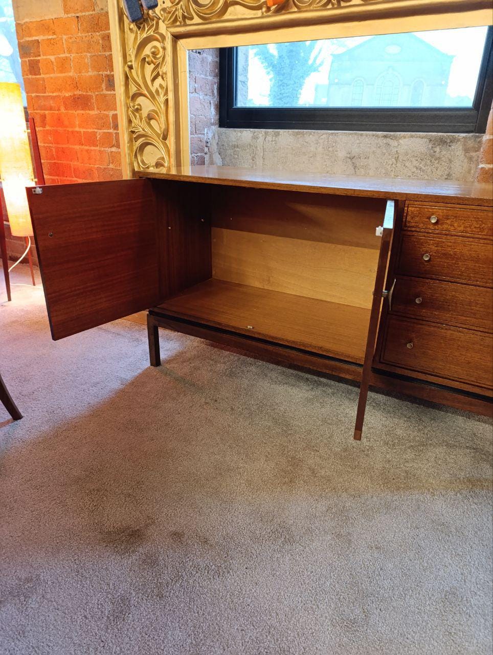 Mid-Century Teak Veneer Sideboard by Greaves & Thomas - Versatile Storage