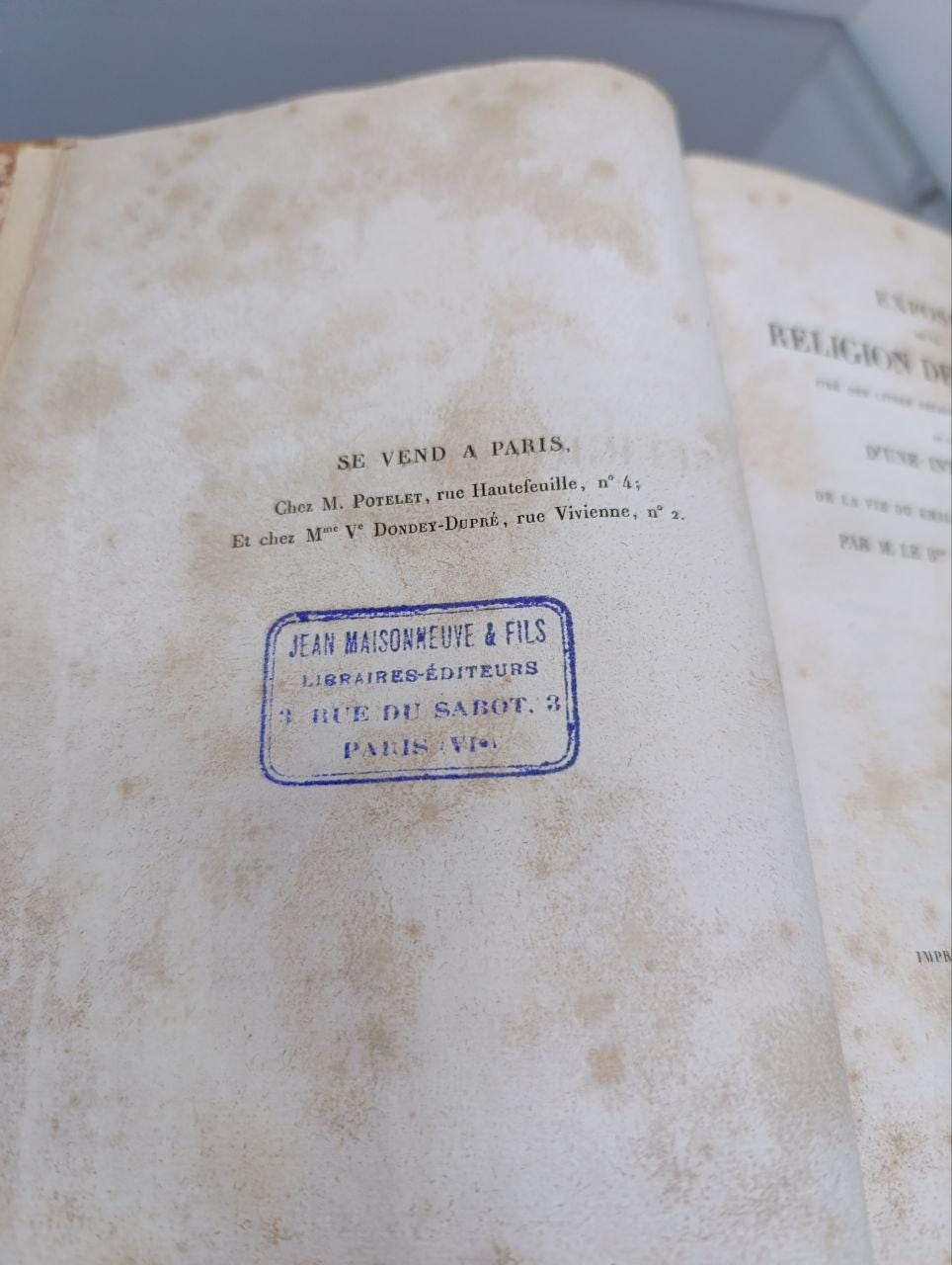 Rare 1838 First Edition of 'Exposé de la Religion des Druzes' by Silvestre de Sacy - 2 Volumes