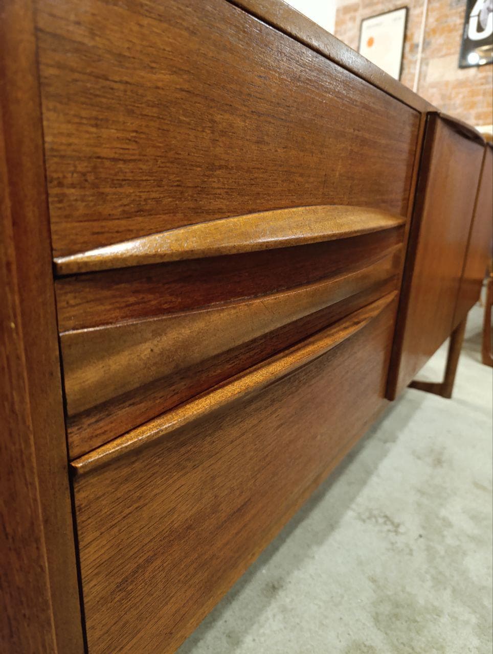 Rare Vintage Mid-Century A.H. McIntosh Teak Sideboard - Danish Style