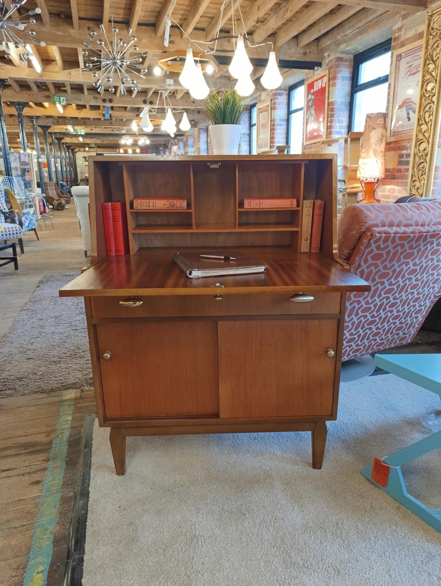 Mid-Century Teak Bureau - Compact & Functional - Danish Design