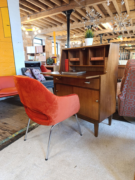 Mid-Century Teak Bureau - Compact & Functional - Danish Design