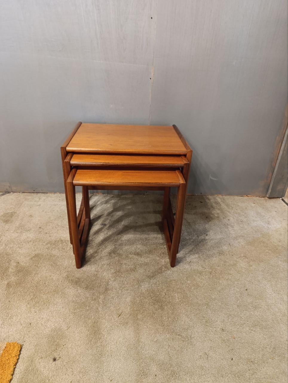 Mid-Century G-Plan Quadrille Nesting Tables - Vintage Teak Nest of Tables, 1960s Retro Design