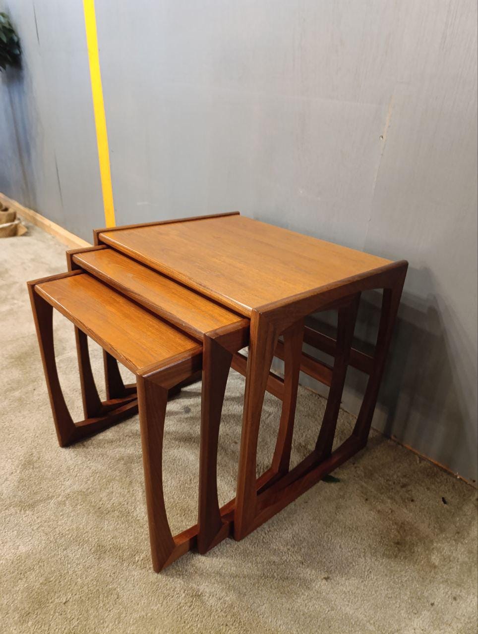 Mid-Century G-Plan Quadrille Nesting Tables - Vintage Teak Nest of Tables, 1960s Retro Design