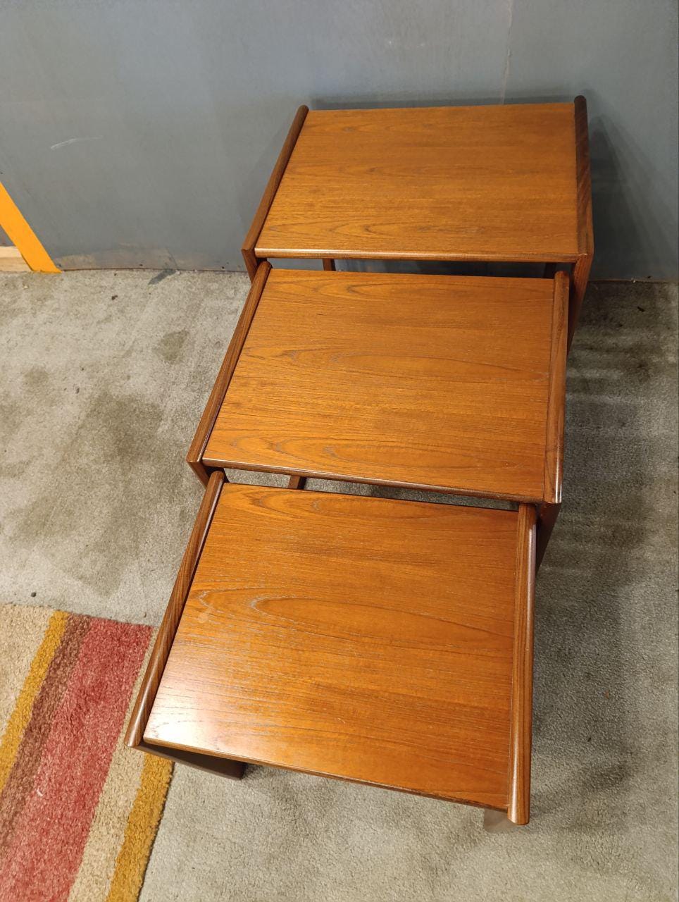 Mid-Century G-Plan Quadrille Nesting Tables - Vintage Teak Nest of Tables, 1960s Retro Design