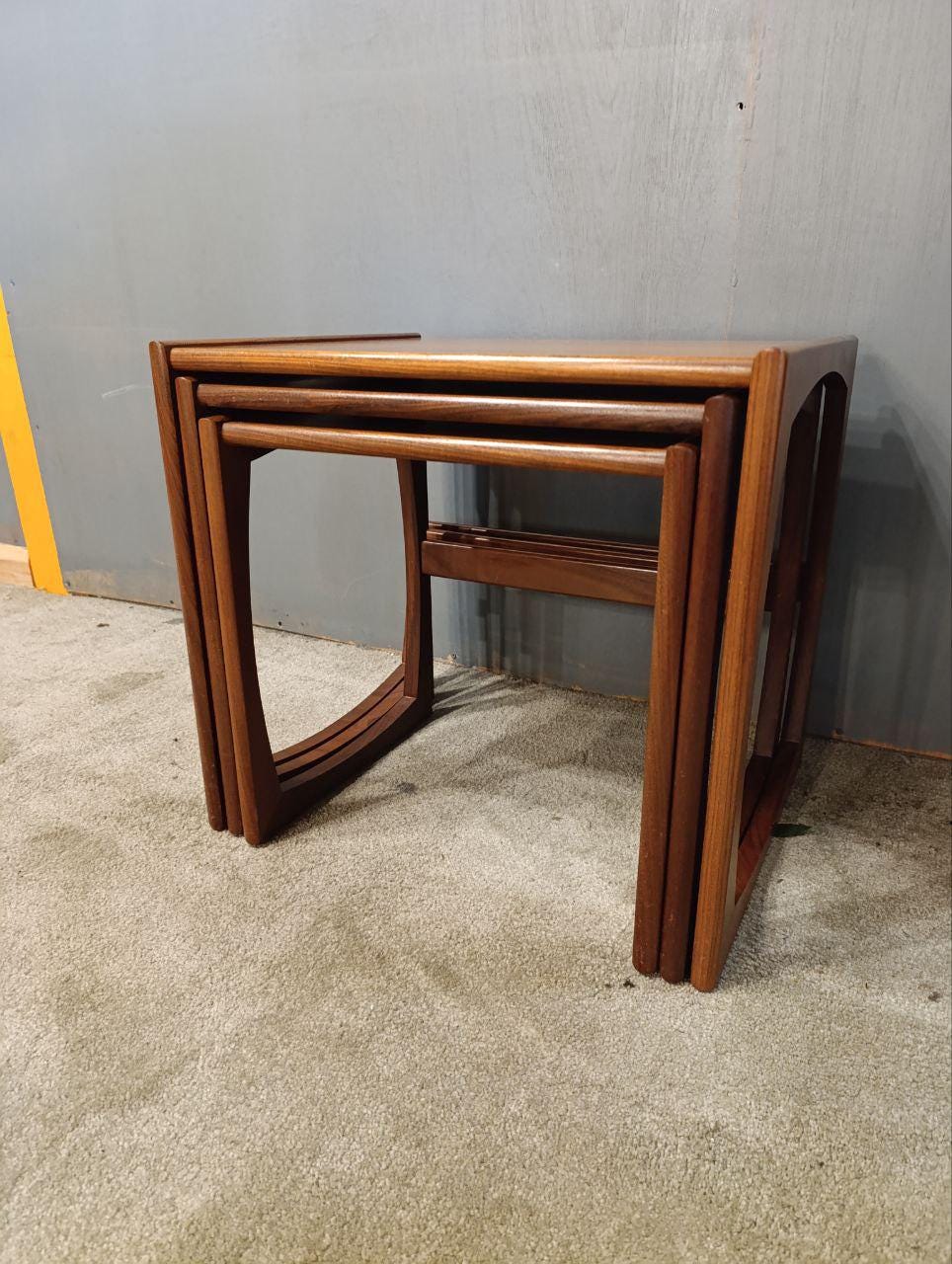 Mid-Century G-Plan Quadrille Nesting Tables - Vintage Teak Nest of Tables, 1960s Retro Design