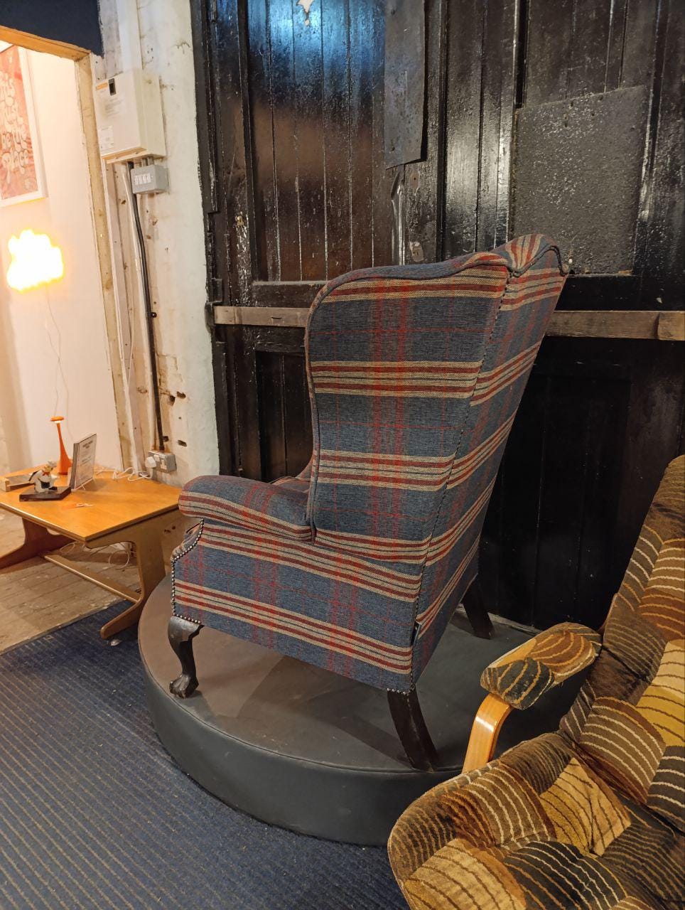 Victorian Design Chesterfield Wingback Armchair - New Wool Tweed