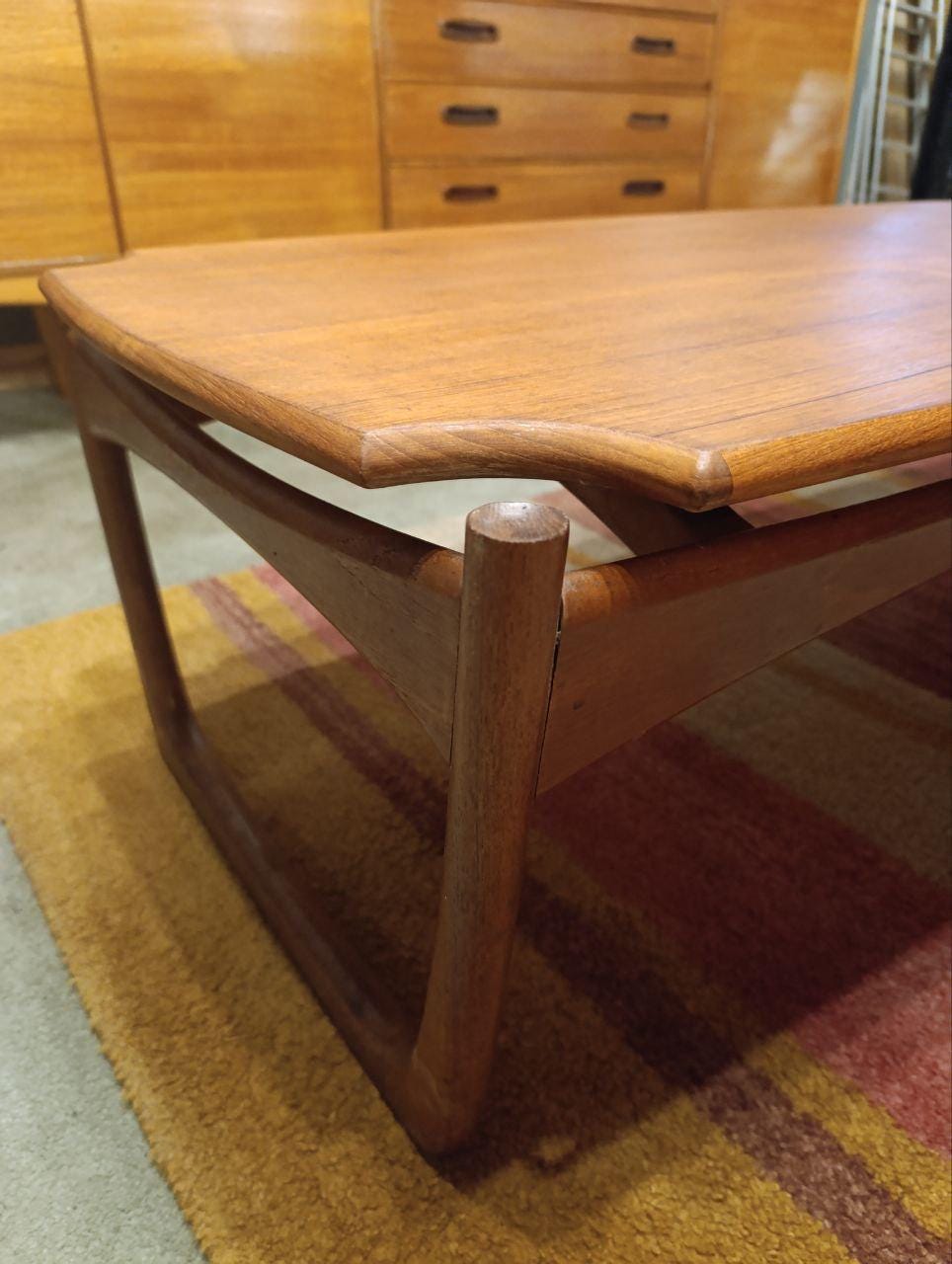 Mid-Century Teak Coffee Table - British Made, Floating Top, Durable Suites Ltd, 1960s Design