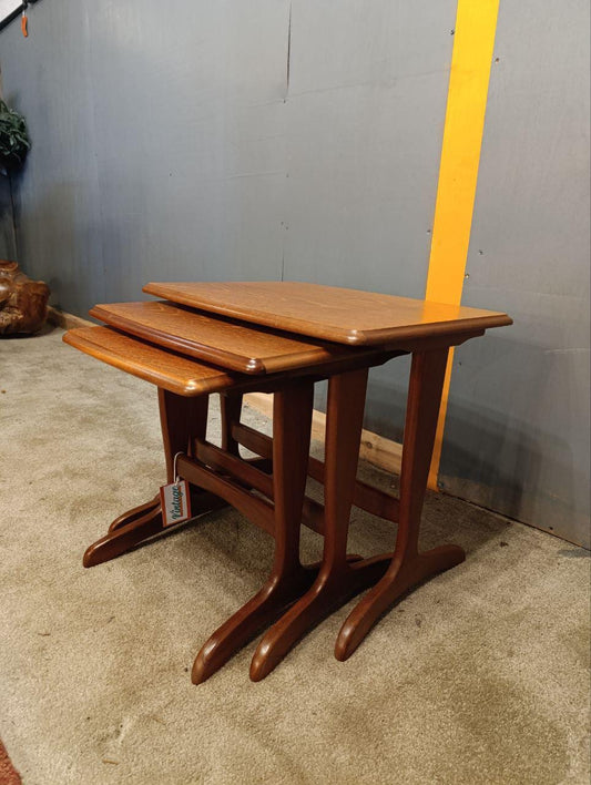 Set of 3 Whale Tail Nesting Tables by G-Plan - Teak, Mid-Century Modern Design, 1970s