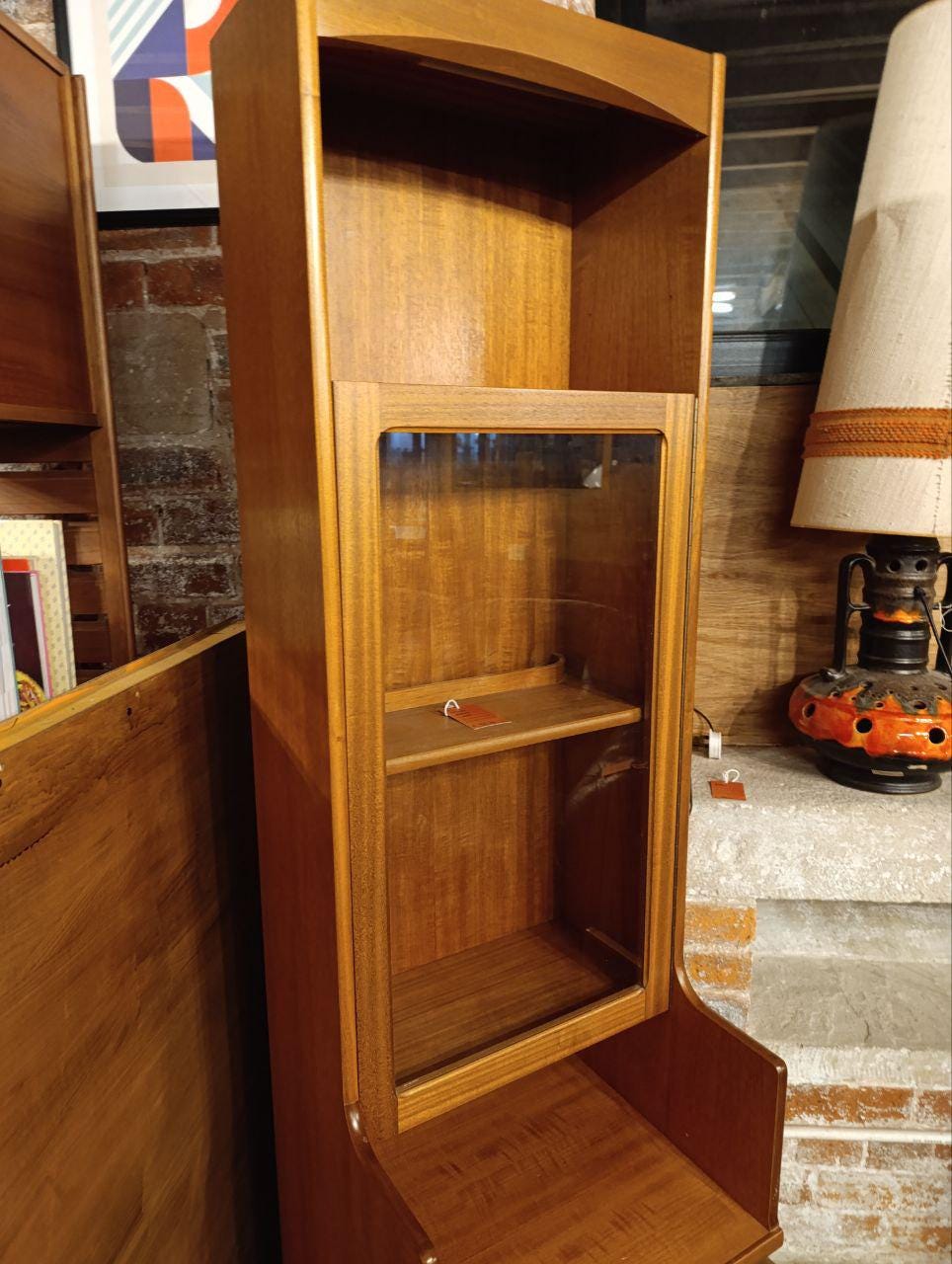 Vintage Nathan Teak Display Cabinet - 1970s - Versatile & Stylish