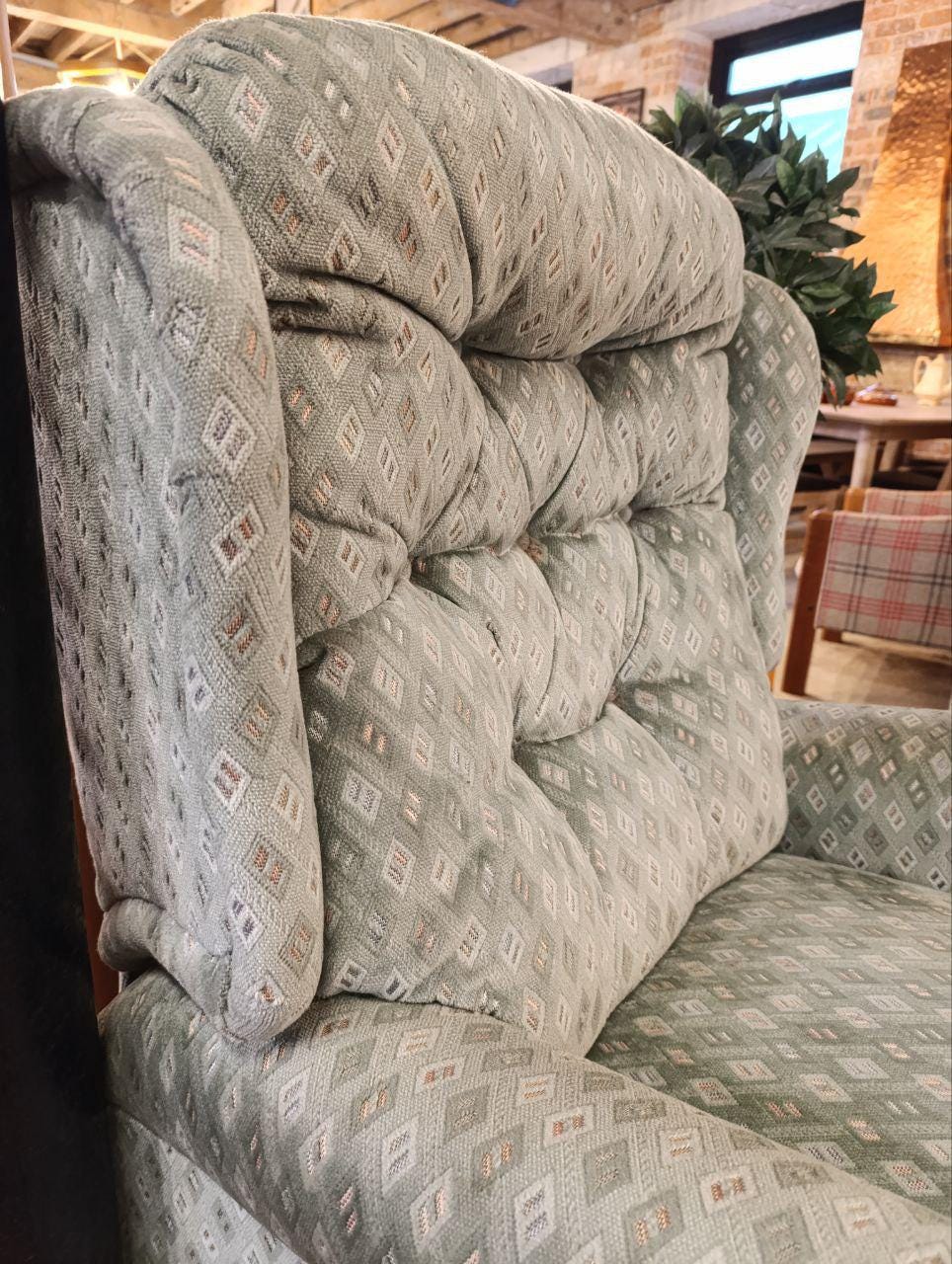 Mid-Century Modern Recliner Armchair - Pale Green - Supportive & Stylish
