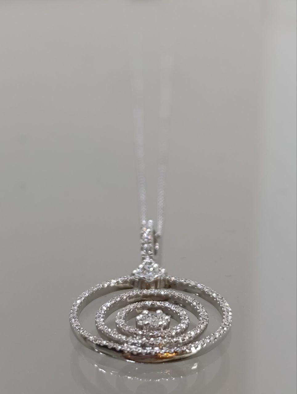 Chopard-Style Diamond Pendant Necklace - 18ct White Gold - 1.4ct Sparkle
