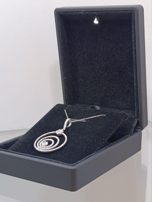 Chopard-Style Diamond Pendant Necklace - 18ct White Gold - 1.4ct Sparkle