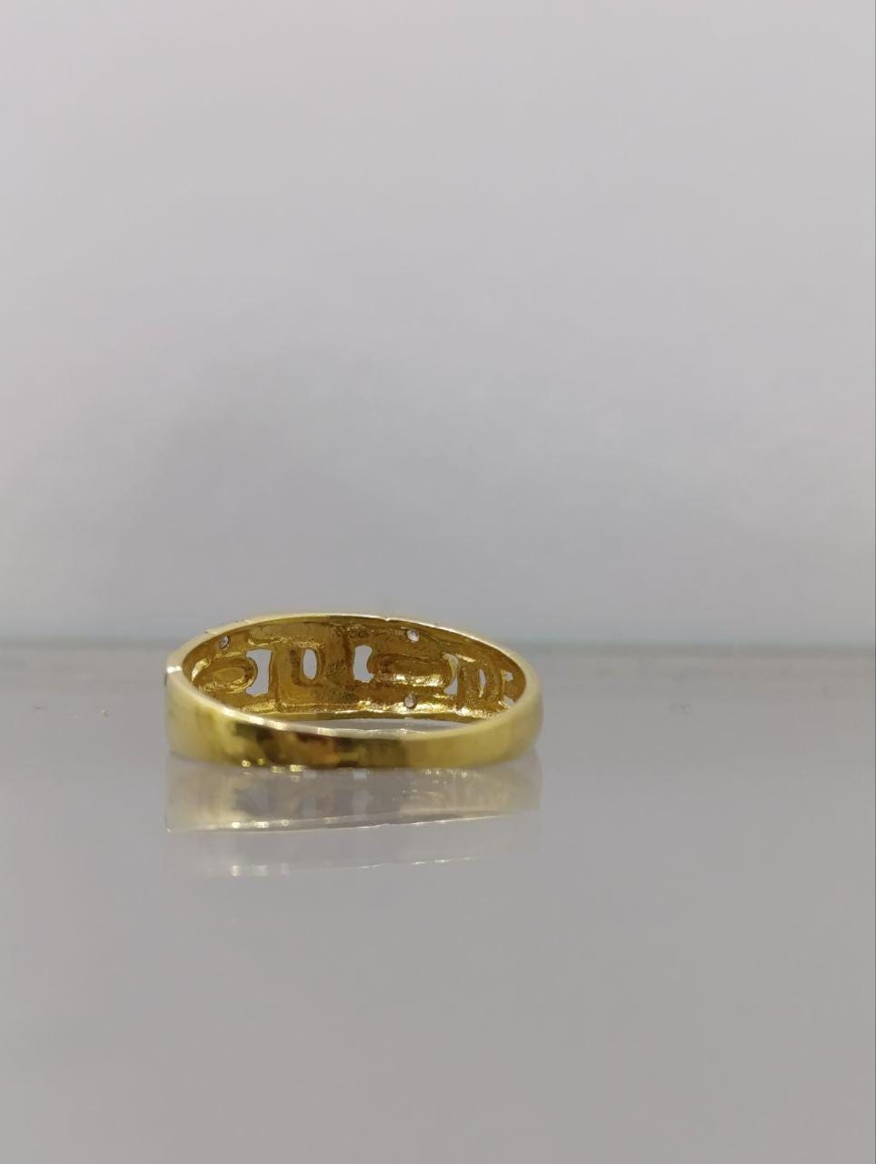 Vintage Diamond Point Set Twist Ring - 18ct Yellow Gold, Size L, Delicate Diamonds