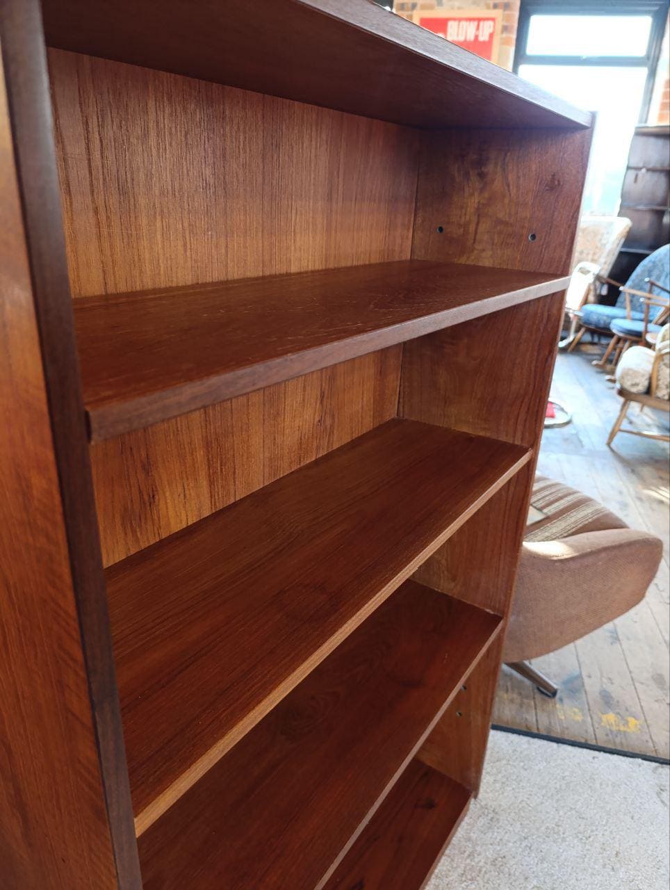 Mid-Century Teak Bookcase - Adjustable Shelves, Danish Design, British Made