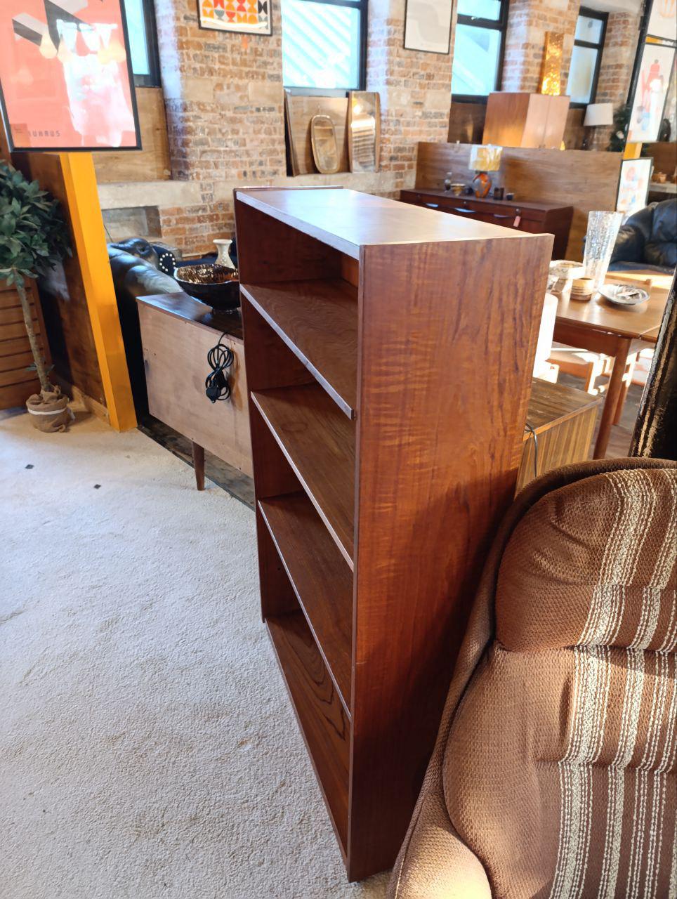 Mid-Century Teak Bookcase - Adjustable Shelves, Danish Design, British Made