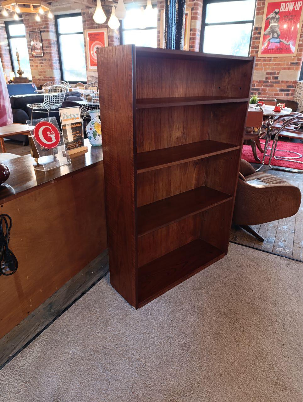 Mid-Century Teak Bookcase - Adjustable Shelves, Danish Design, British Made