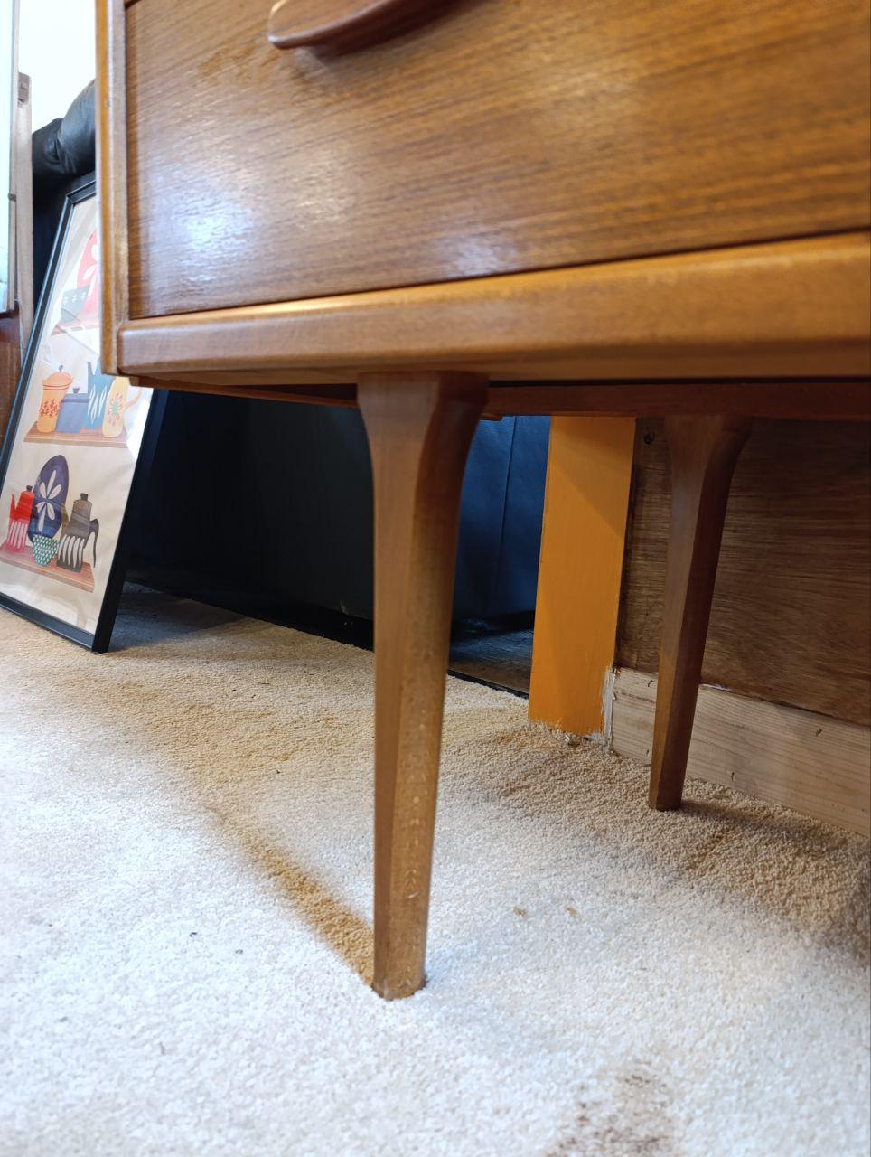 1960s Teak Dressing Table by Austinsuite - Four Drawers, Secret Compartment, Detachable Mirror