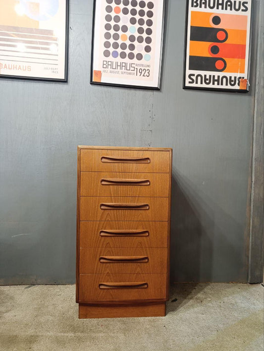 G Plan Fresco Tallboy Chest of Drawers by Victor Wilkins - 1960s