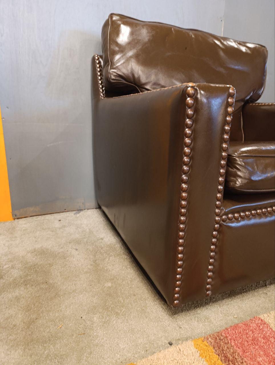 Vintage Restored Leather Armchair - Handmade in Chelsea Bordeaux