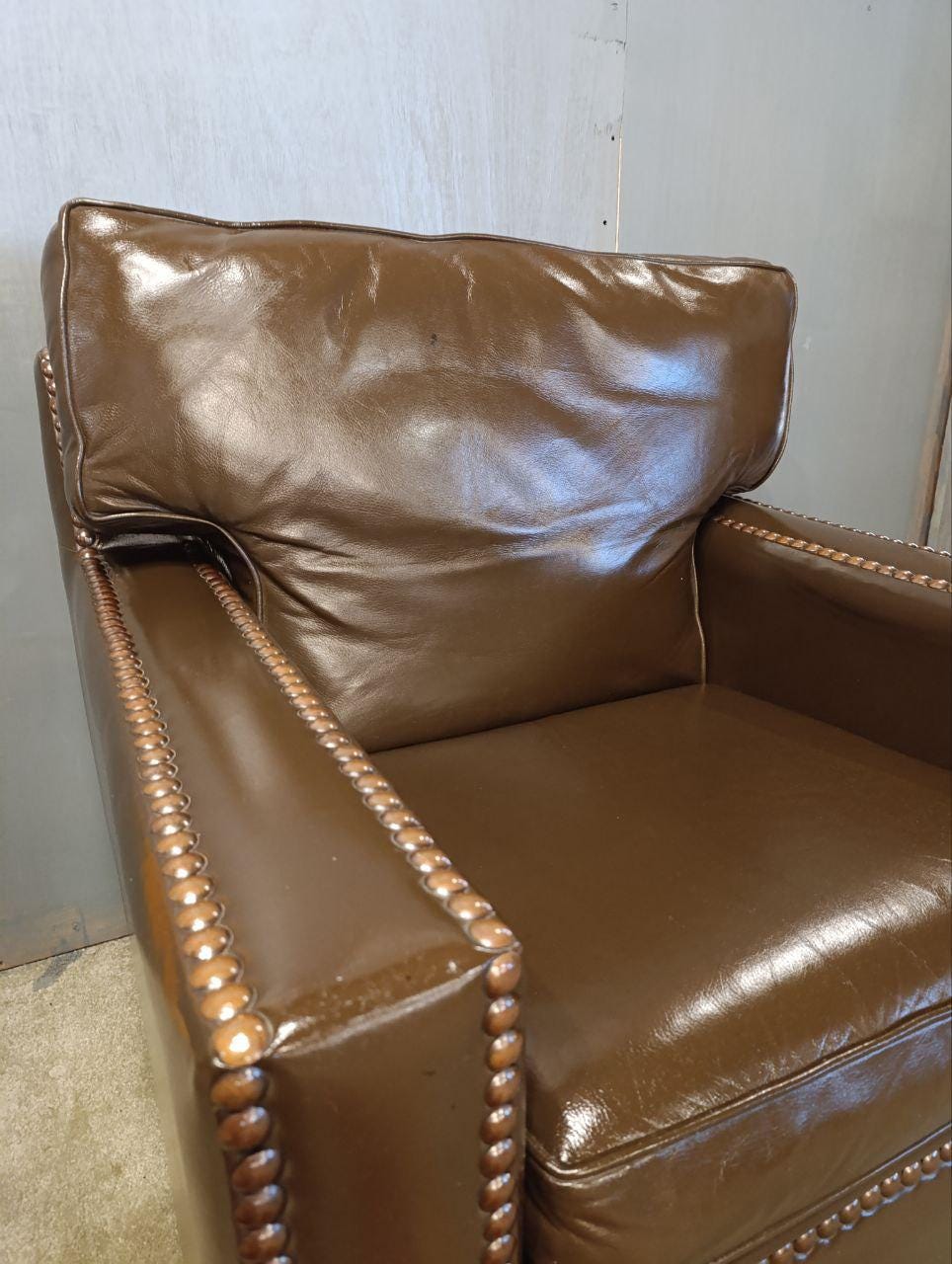 Vintage Restored Leather Armchair - Handmade in Chelsea Bordeaux