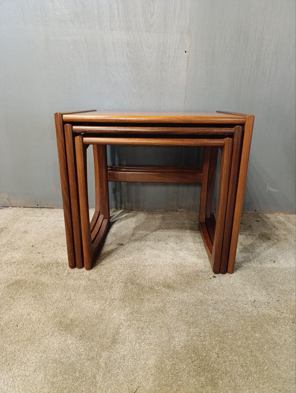 Mid-Century G-Plan Quadrille Nesting Tables - Vintage Teak Nest of Tables, 1960s Retro Design