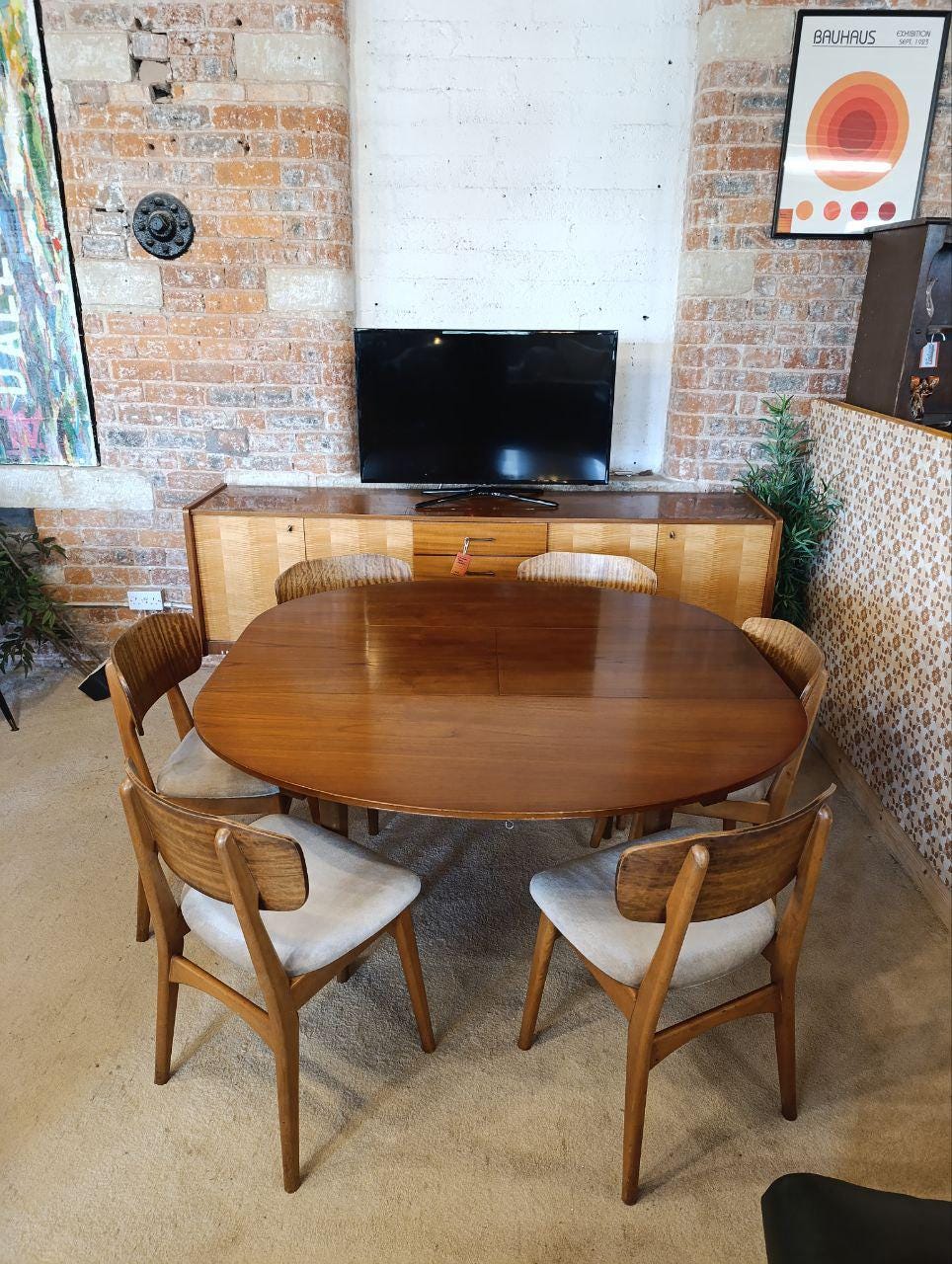 1960s Greaves & Thomas Extendable Dining Table with E. Gibb Chairs - Retro Dining Set, Seats 4-8