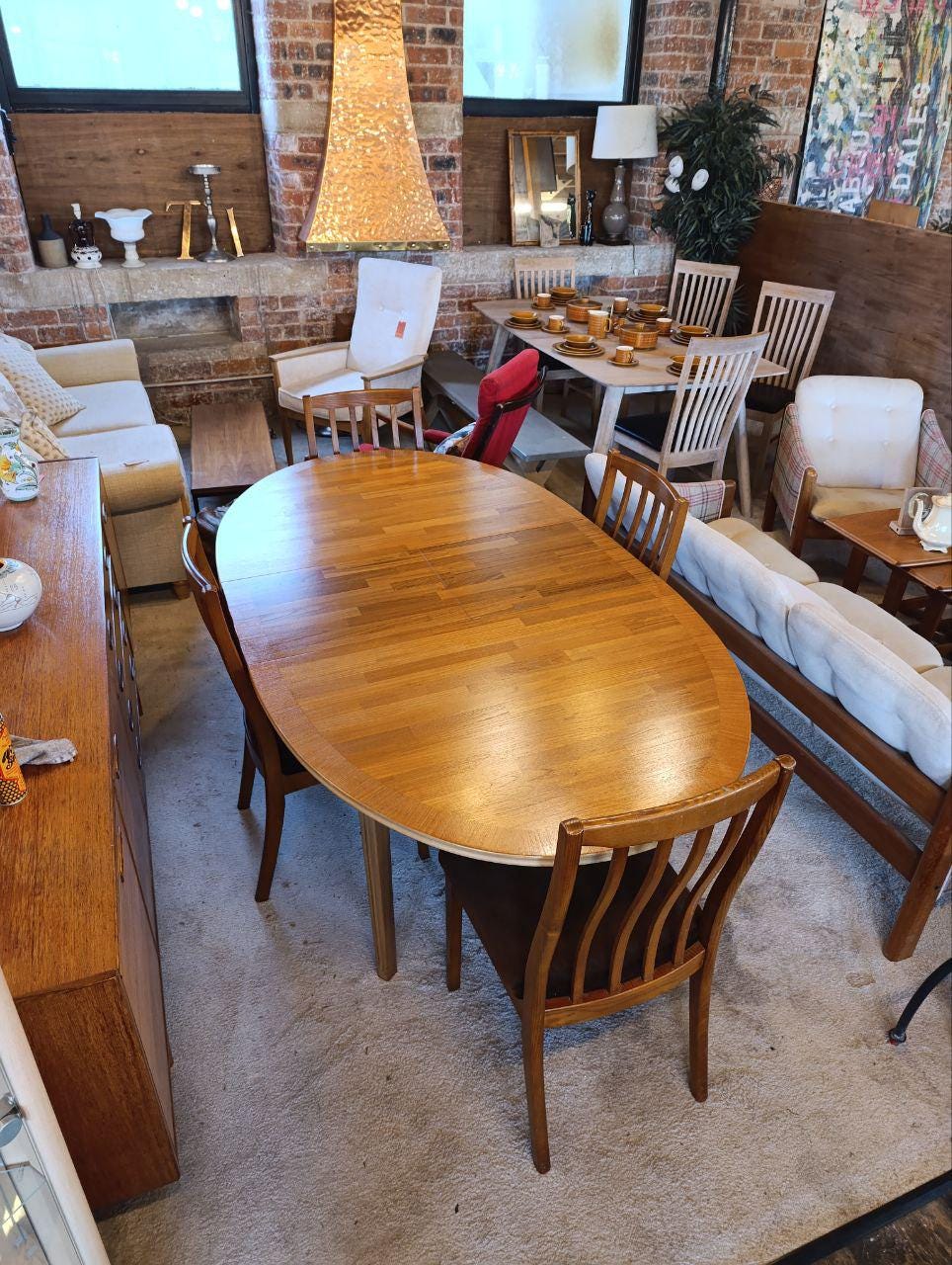 Mid-Century Modern Dining Table by William Lawrence - Teak Butterfly Leaf Table with 4 Chairs, 1960s
