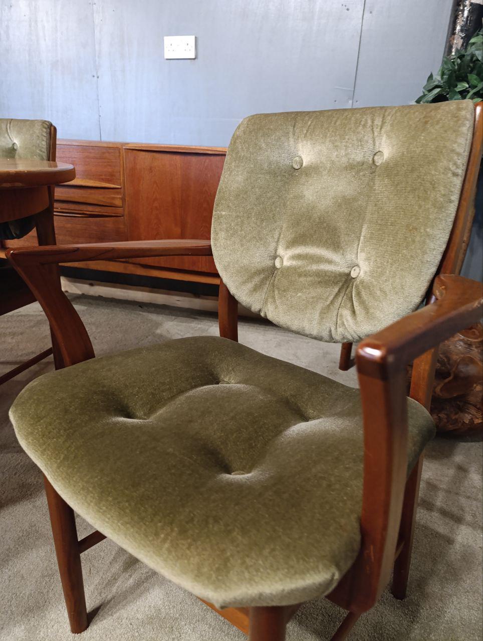 1970s Teak Dining Table by Tom Robertson for A.H. McIntosh - Extendable Table with 4 Chairs, Scandinavian Design