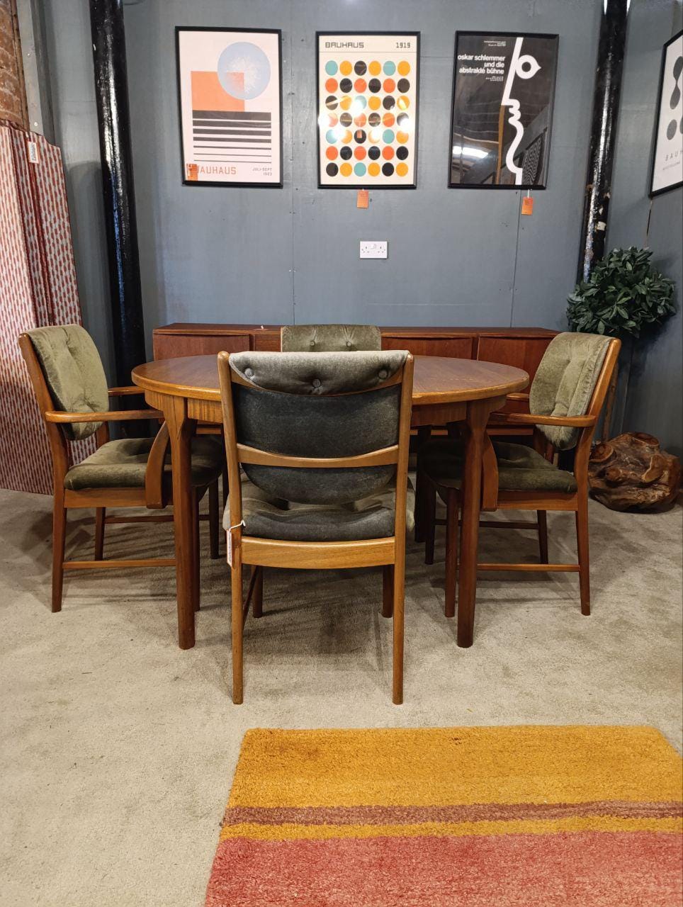 1970s Teak Dining Table by Tom Robertson for A.H. McIntosh - Extendable Table with 4 Chairs, Scandinavian Design