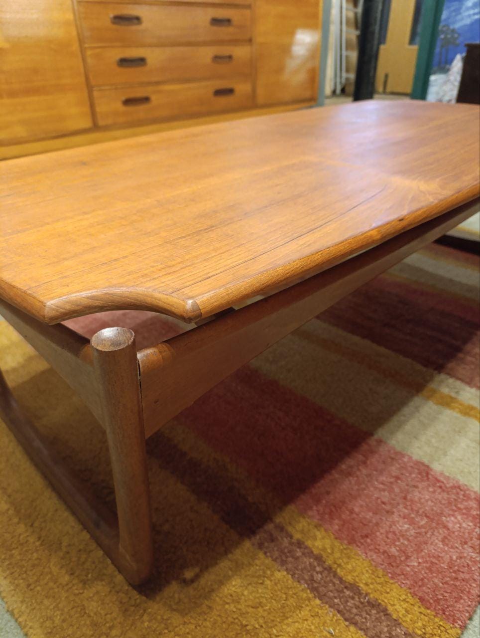 Mid-Century Teak Coffee Table - British Made, Floating Top, Durable Suites Ltd, 1960s Design
