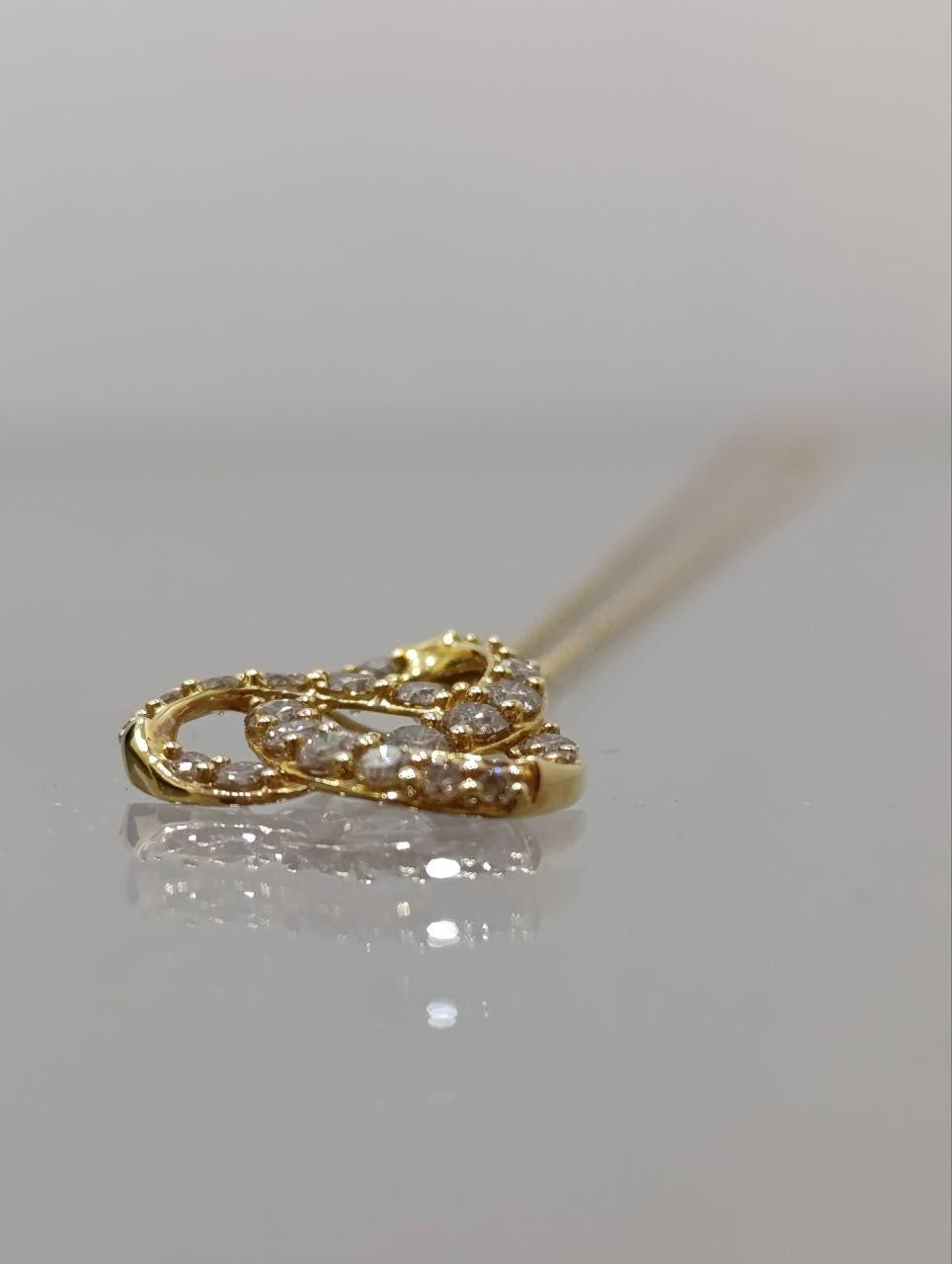 18ct Gold Diamond Knot Pendant Necklace - 1ct Sparkle