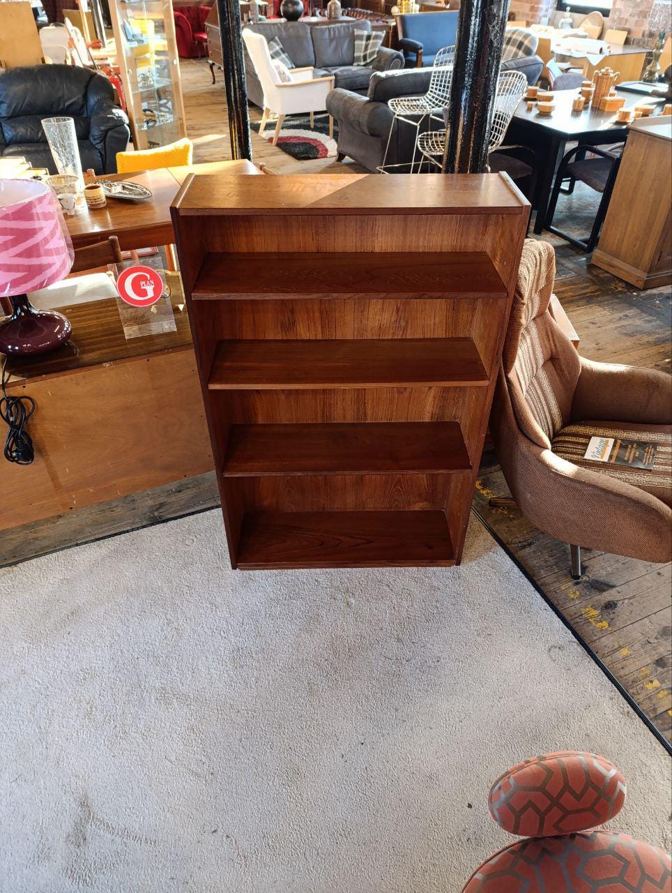 Mid-Century Teak Bookcase - Adjustable Shelves, Danish Design, British Made