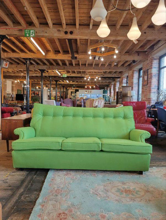 Iconic Parker Knoll N30 Sofa - Apple Green Wool - 1960s British Design