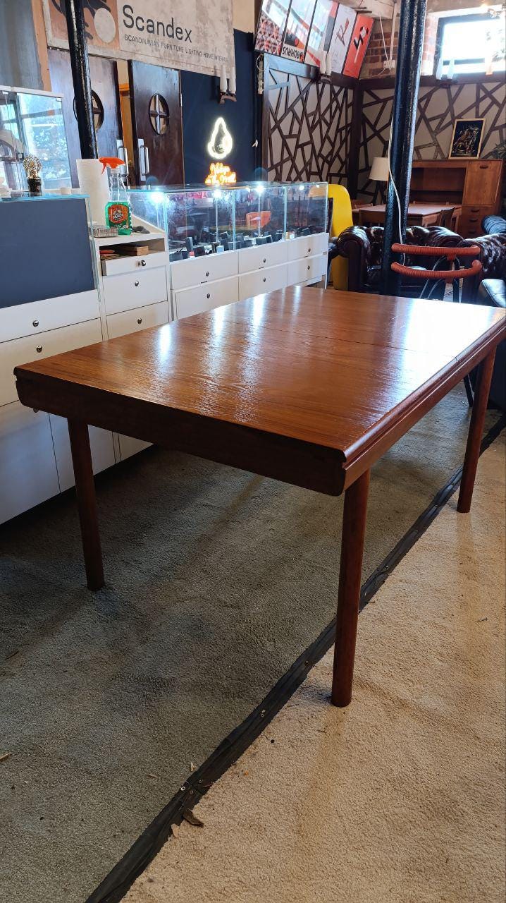 Rare Mid-Century White & Newton Extendable Teak Dining Table - 1960s British Design