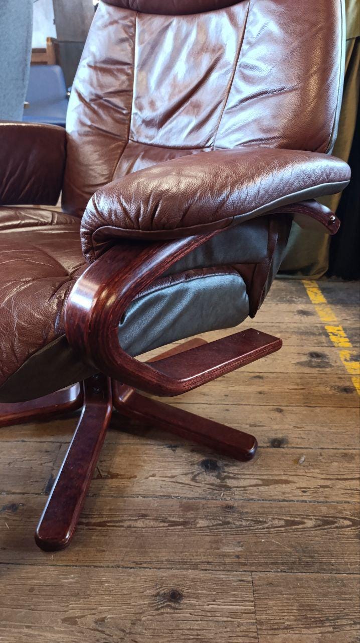 Sømo A/S Danish Leather Recliner Chair – 1990s