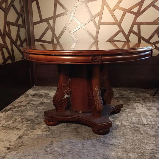 A Reproduction American Emprire / Late Regency Revival Round Pedestal Dining Table – 131cm