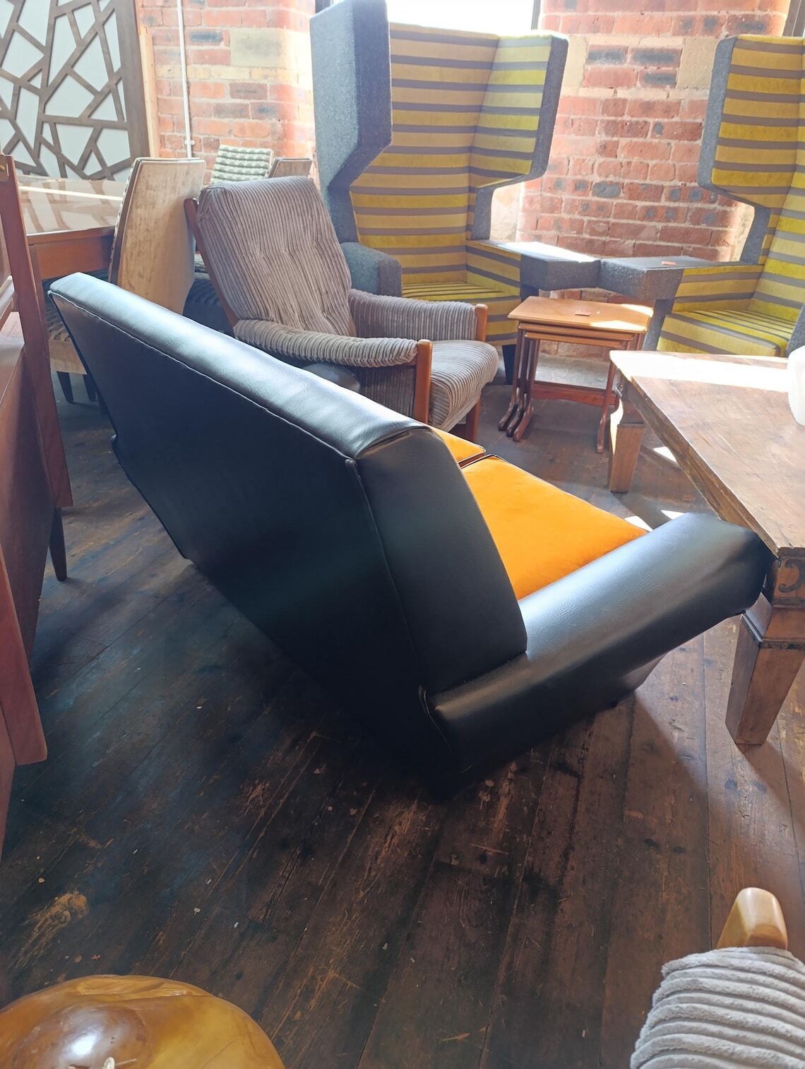 Mid-Century Two-Seater Sofa with New Upholstery — photograph 7