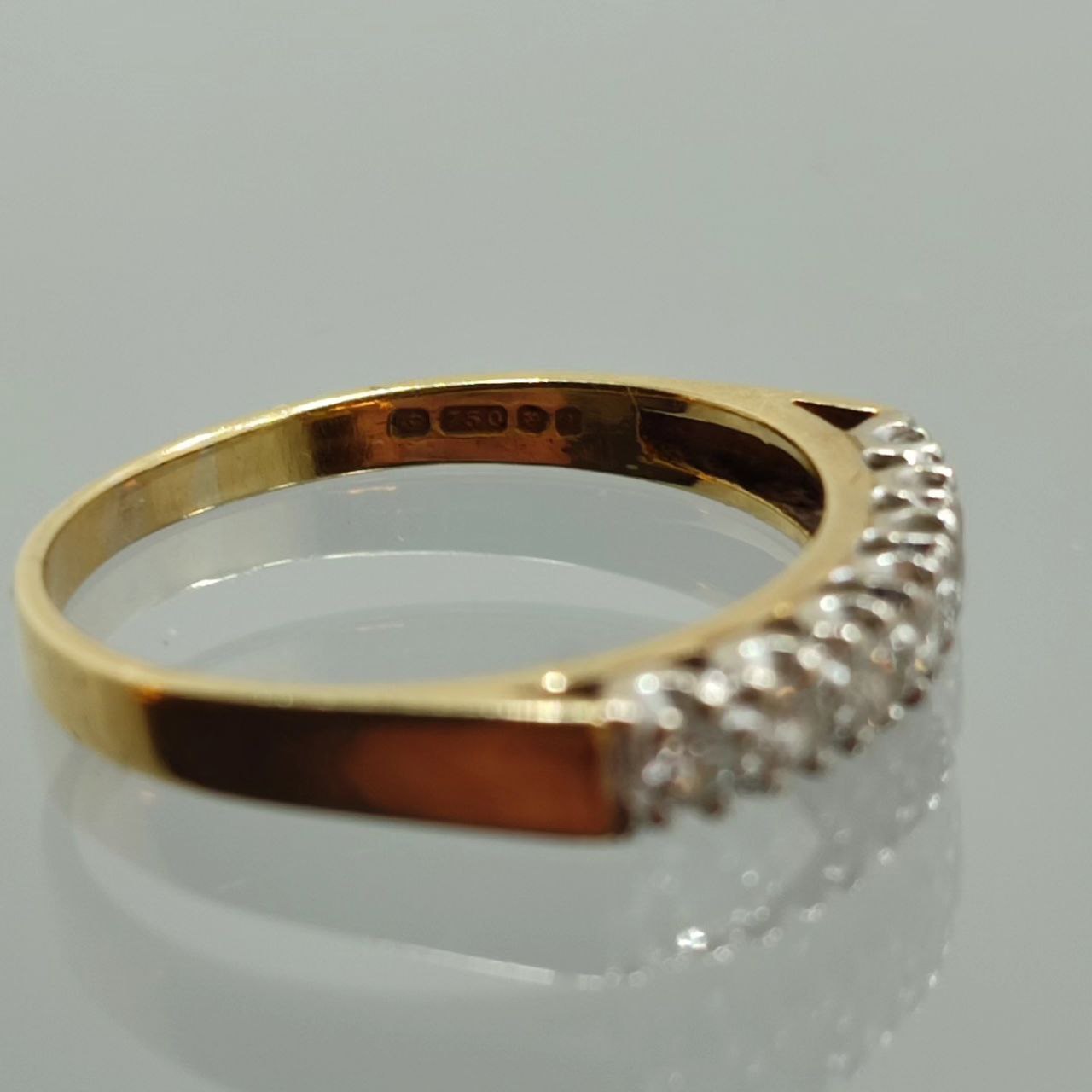 Stunning Seven Stone Half Hoop Eternity Ring