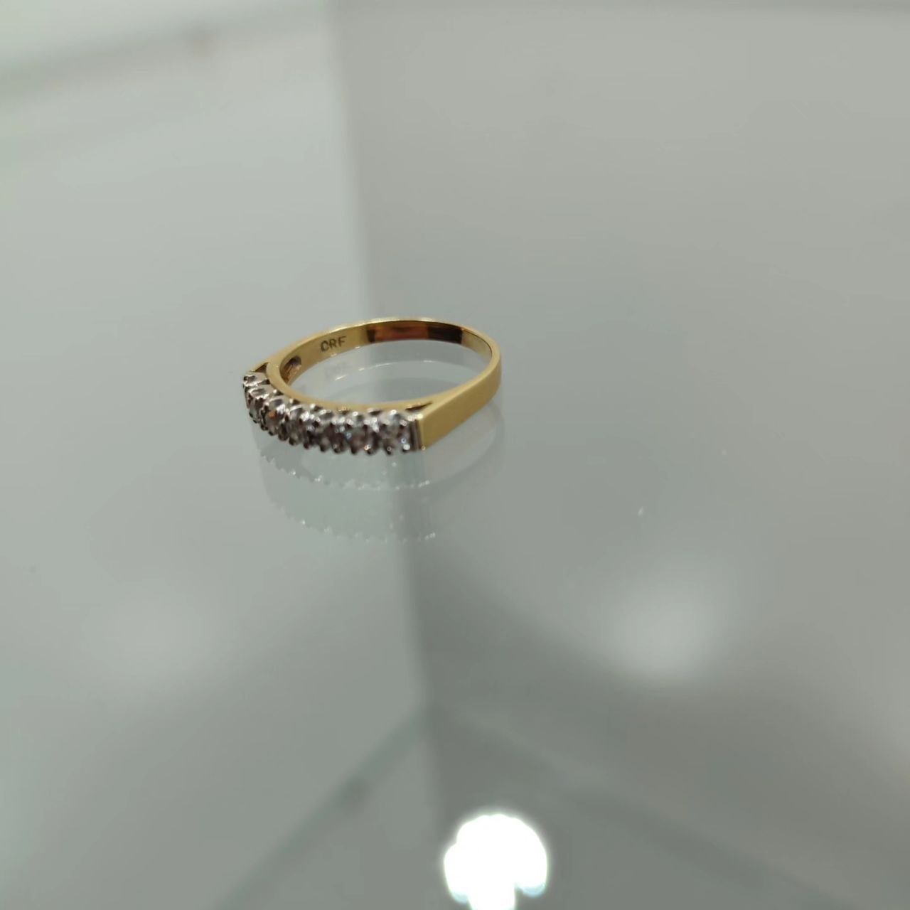 Stunning Seven Stone Half Hoop Eternity Ring