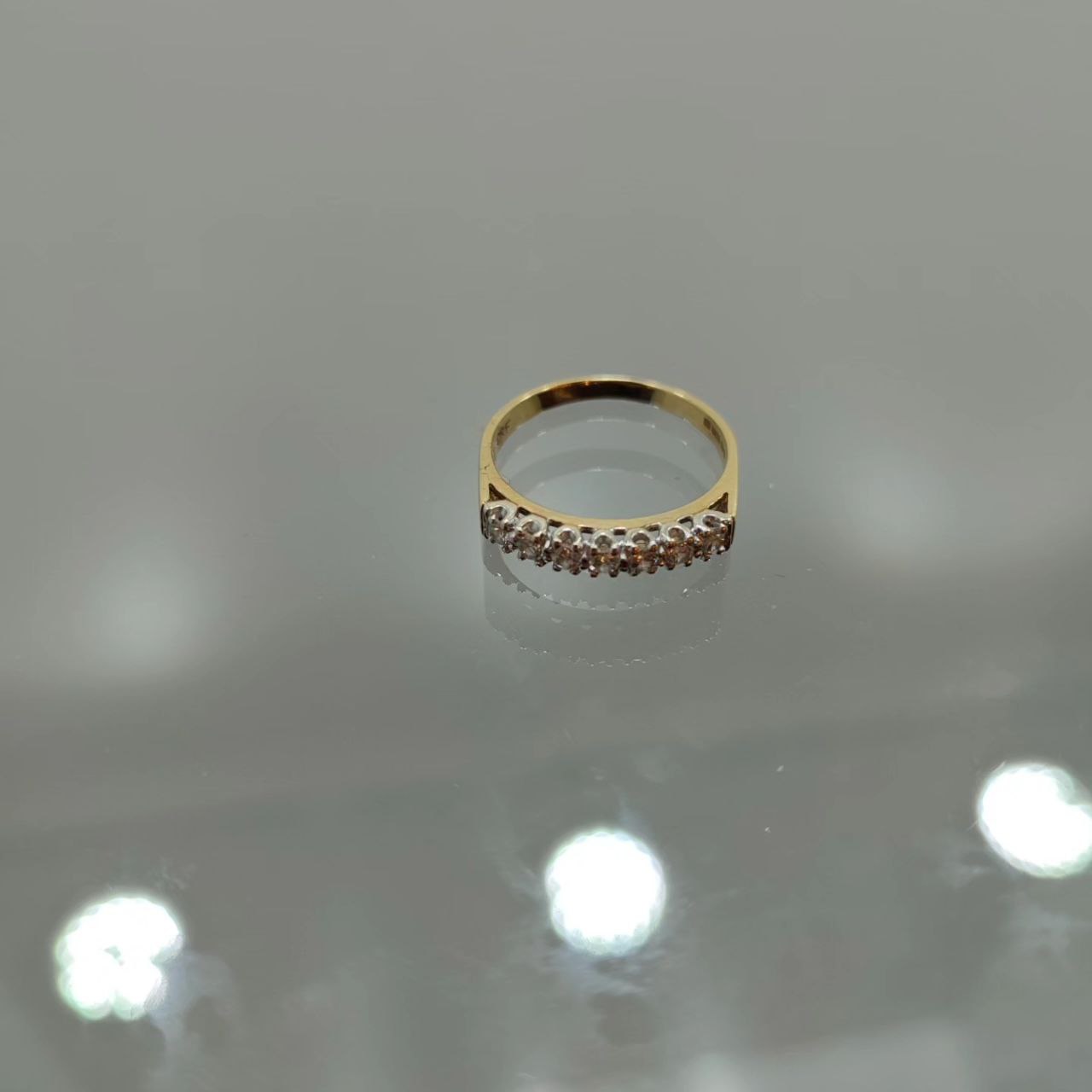 Stunning Seven Stone Half Hoop Eternity Ring