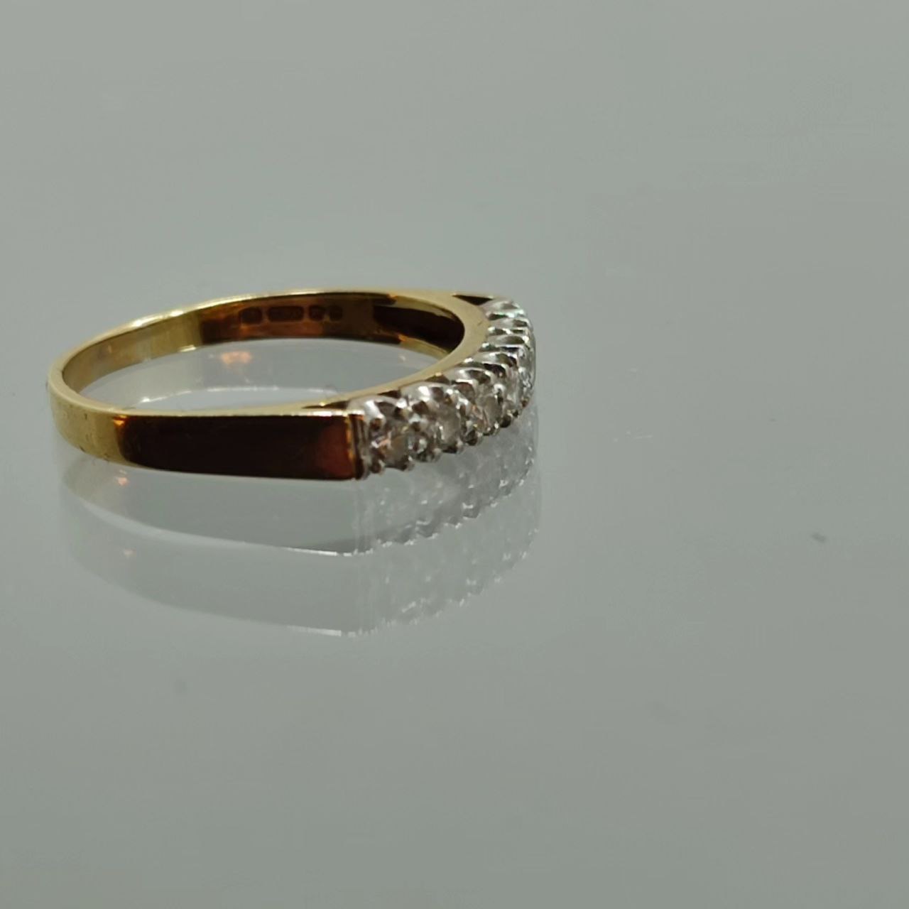 Stunning Seven Stone Half Hoop Eternity Ring