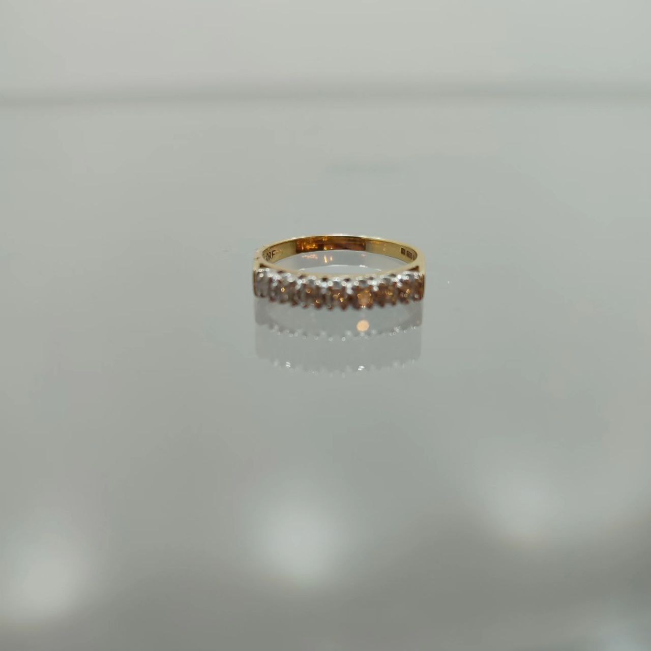 Stunning Seven Stone Half Hoop Eternity Ring