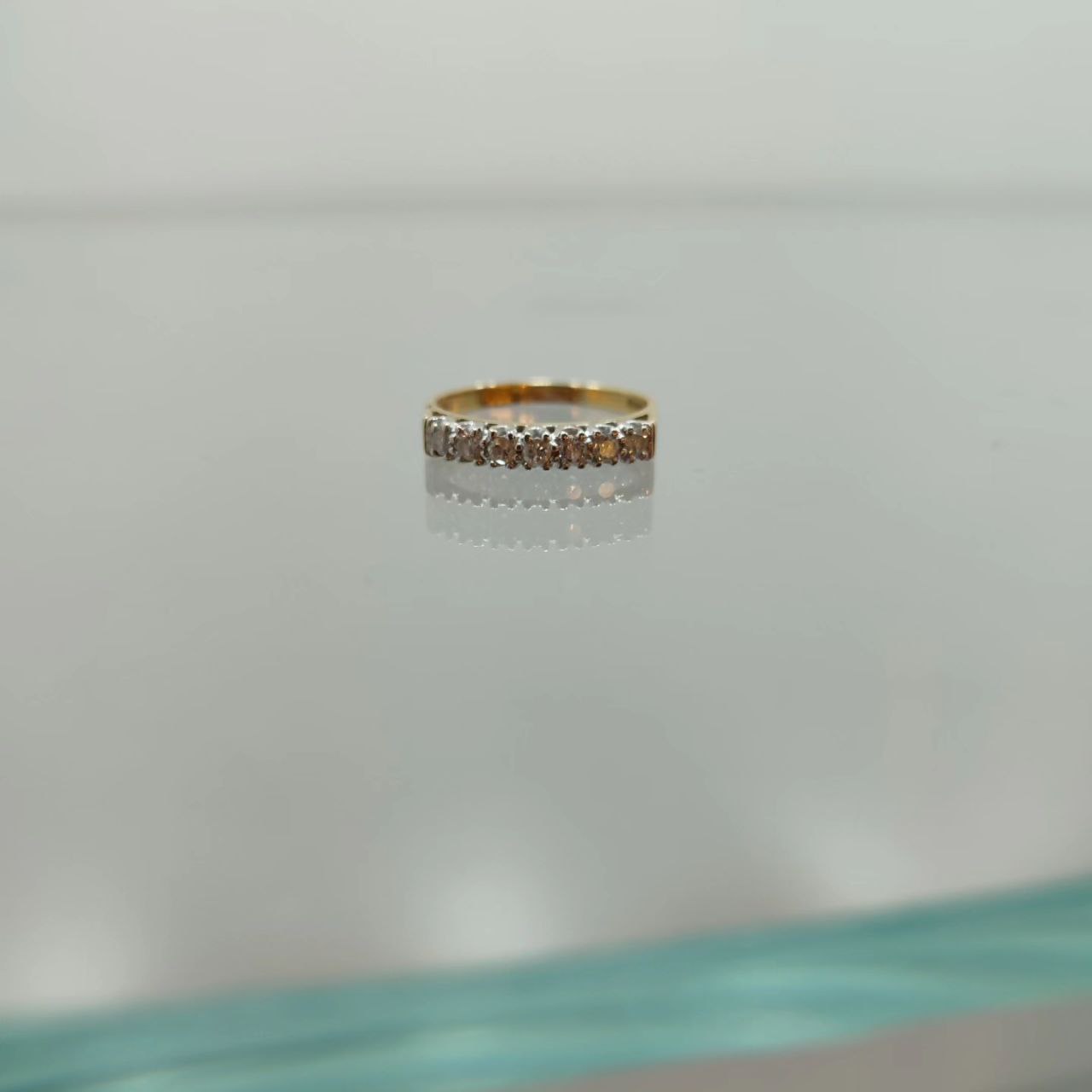 Stunning Seven Stone Half Hoop Eternity Ring
